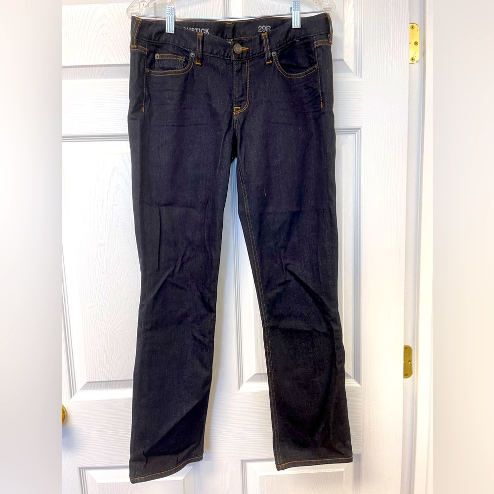 J.Crew Factory Men’s Matchstick Dark Wash Straight Leg Jeans Size 29 Reg